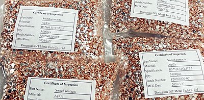 வெள்ளி தொடர்புகளுக்கு நிலையான டெலிவரி AgCu Bimetal rivets