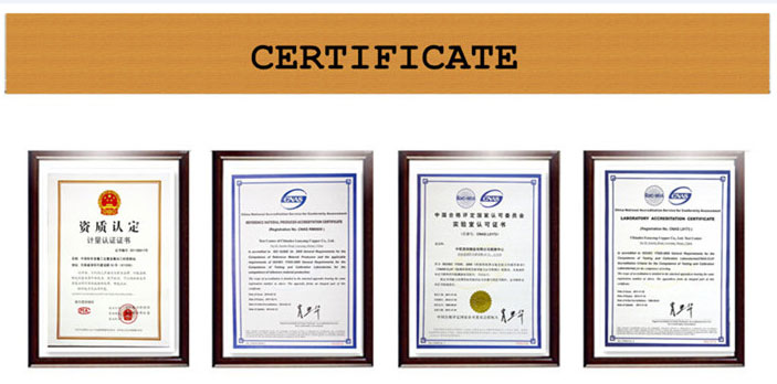 சி 77000 காப்பர் நிக்கல் துத்தநாக துண்டு certificate